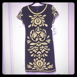 Brand New Black Embroidery Dress size M